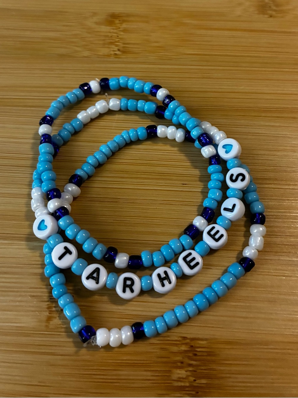 Tarheels Beaded Stretch Bracelet Set